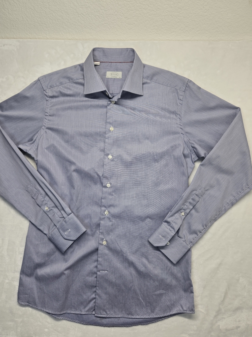 Eton Men's Light Blue Dress Shirt - Classic Spread Collar